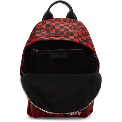 Shop Mcq By Alexander Mcqueen Mcq Alexander Mcqueen Red Racer Check Classic Backpack In 6100red