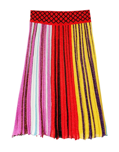 Shop Missoni Knee Length Skirt In Red
