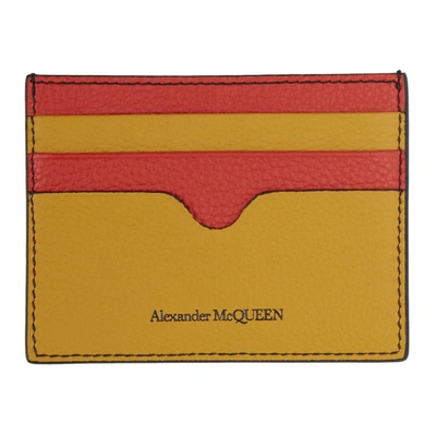 Shop Alexander Mcqueen Multicolor Sunflower Card Holder