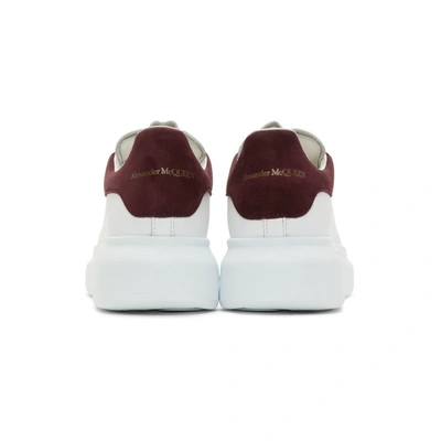 ALEXANDER MCQUEEN SSENSE 独家发售白色 AND 酒红色大廓形运动鞋
