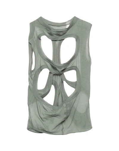 Shop Rick Owens Tank Top In Military Green