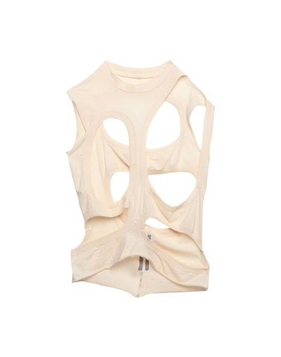 Shop Rick Owens Tank Top In Ivory