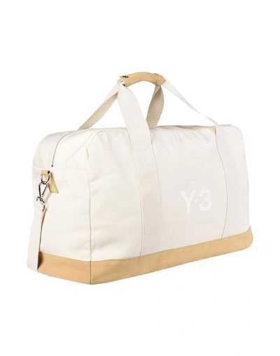 Shop Y-3 Travel & Duffel Bag In Ivory