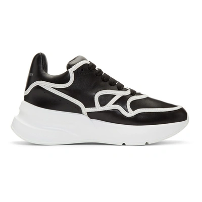 Shop Alexander Mcqueen Black And White Oversized Sneakers In 1006 Blkwht