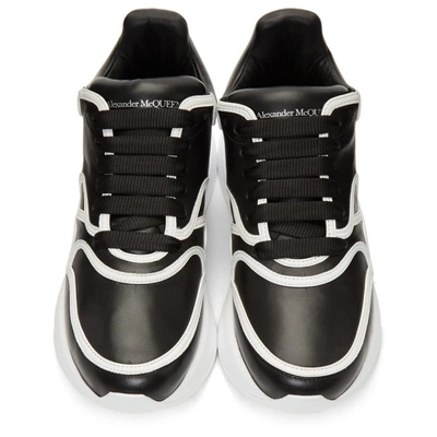 Shop Alexander Mcqueen Black And White Oversized Sneakers In 1006 Blkwht