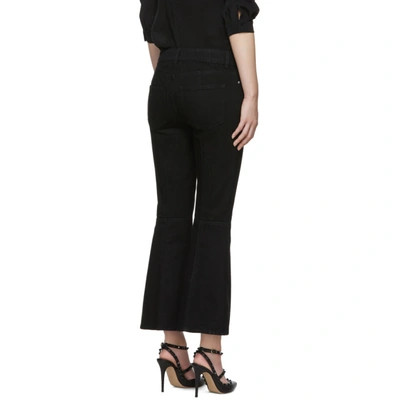 Shop Alexander Mcqueen Black Kickback Jeans In 1000 Black