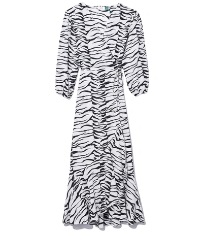 Shop Rixo London Noleen Dress In Mono Tiger