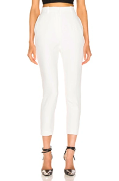 Shop Alexander Mcqueen High Waisted Cigarette Pant In Ivory