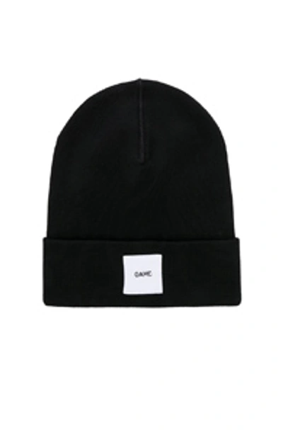 Oamc Black Fine-knit Wool Beanie In Black