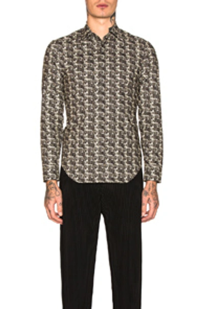 Shop Maison Margiela Print Long Sleeve Shirt In Abstract,black,neutral