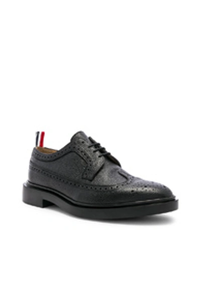 Shop Thom Browne Rubber Sole Brogue In Black