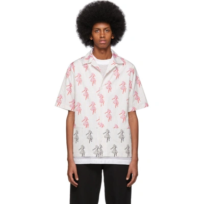 Shop Mcq By Alexander Mcqueen Mcq Alexander Mcqueen White Hula Girl Bowling Shirt In 9020 Summer