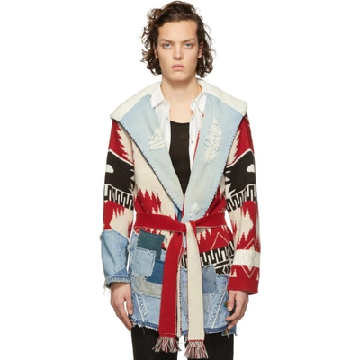 Shop Alanui Multicolor Greg Lauren Edition New Icon Coat In 0288 Multi