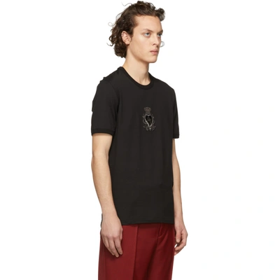 Shop Dolce & Gabbana Dolce And Gabbana Black Heart T-shirt In N0000 Black