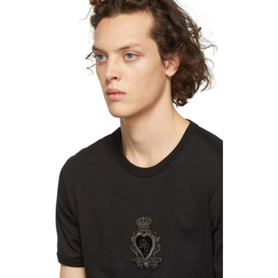 Shop Dolce & Gabbana Dolce And Gabbana Black Heart T-shirt In N0000 Black