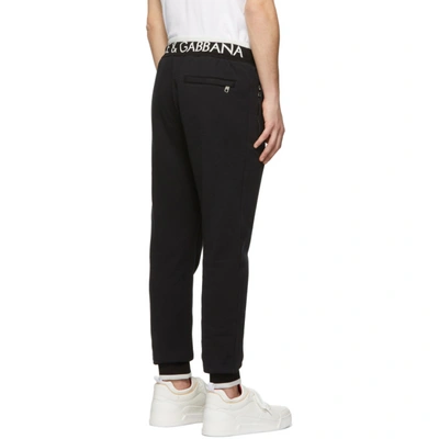 Shop Dolce & Gabbana Dolce And Gabbana Black Crown Lounge Pants In N0000 Black