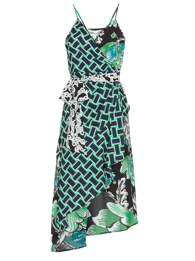 Shop Diane Von Furstenberg Wrap Around Dress In Multi
