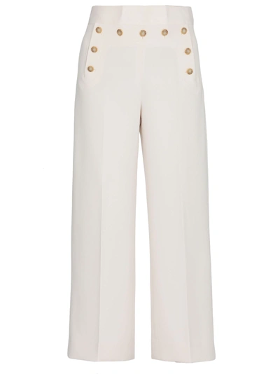 Shop Tory Burch Cropped Sailor Pant In New Ivory