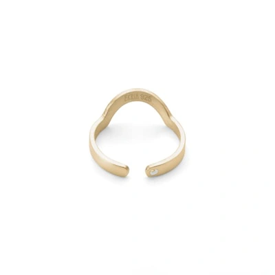 Shop Ekria Small Round Stackable Ring Shiny Yellow Gold