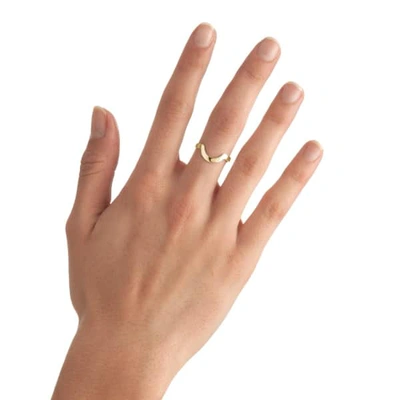 Shop Ekria Small Round Stackable Ring Shiny Yellow Gold