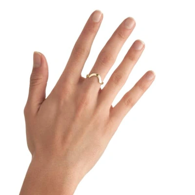 Shop Ekria Small Round Stackable Ring Shiny Yellow Gold