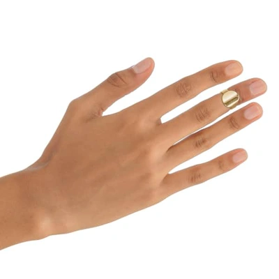 Shop Ekria Round Midi Ring Shiny Yellow Gold