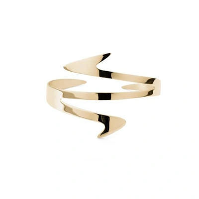 Shop Ekria Ziggy Cuff Shiny Yellow Gold