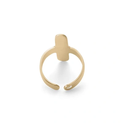 Shop Ekria Oval Ring Shiny Yellow Gold