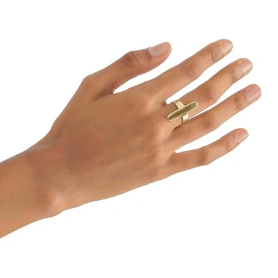 Shop Ekria Oval Ring Shiny Yellow Gold