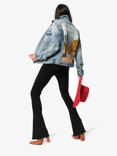 Shop Alanui 'desert' Jeansjacke In Blue