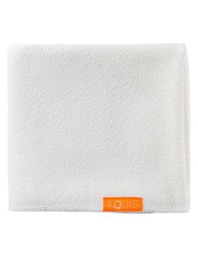 Shop Aquis Lisse Luxe Hair Towel In White