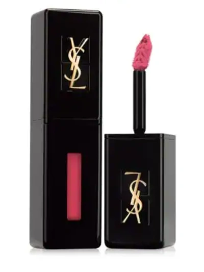 Shop Saint Laurent Vinyl Cream Lip Stain In 410 Fuchsia Live