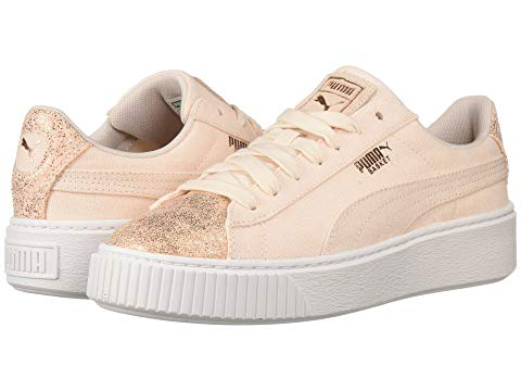 puma basket platform rose gold