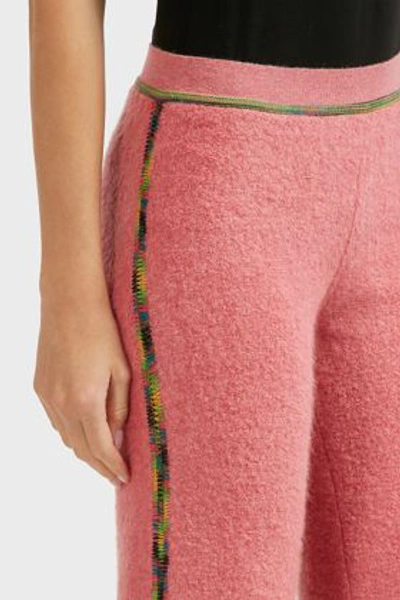 Shop Missoni Flared Wool-blend Track Pants In Pink