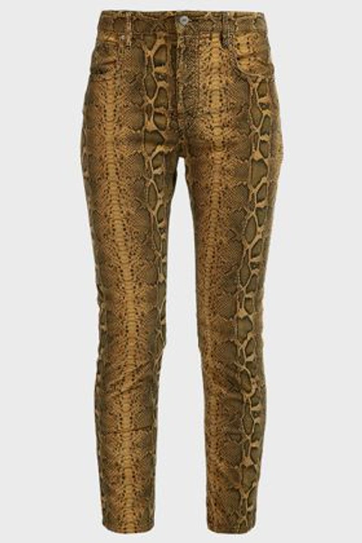 Shop Isabel Marant Étoile Aliff Snake-print Jeans In Animal