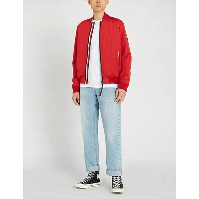 Tommy Hilfiger Padded Bomber Jacket In Haute Red | ModeSens