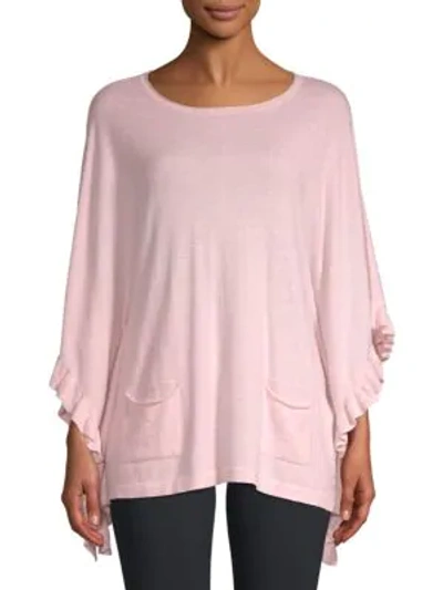 Shop Lilly Pulitzer Lune Ruffle-sleeve Sweater In Paradise Pink