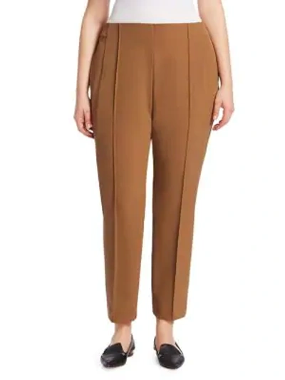 Shop Lafayette 148 Acclaimed Stretch Gramercy Pants In Maple