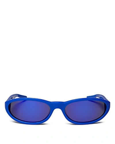 Shop Balenciaga Women's Oval Sunglasses, 59mm In Blue/blue