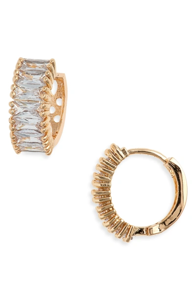 Shop Area Stars Paley Crystal Hoop Earrings (nordstrom Exclusive) In Gold
