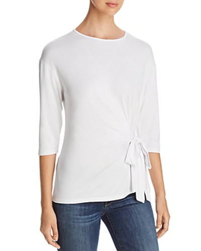 Shop Alison Andrews Side-tie Top In Marshmallow White