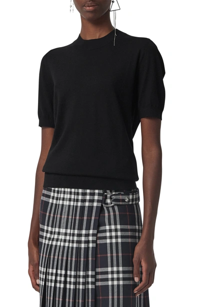 Shop Burberry Adderstone Merino Wool Pullover In Black