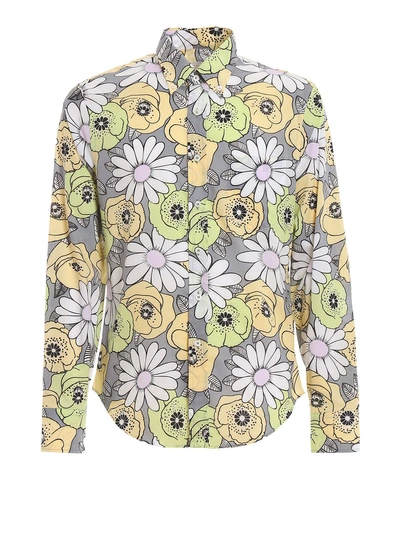 Shop Prada Batista Blossom Shirt In Vaniglia