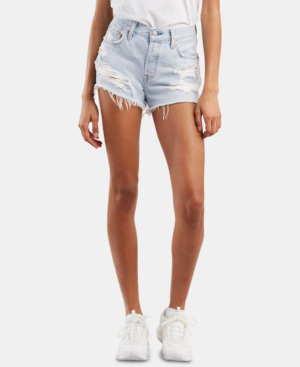 501 Cotton High-rise Denim Shorts 