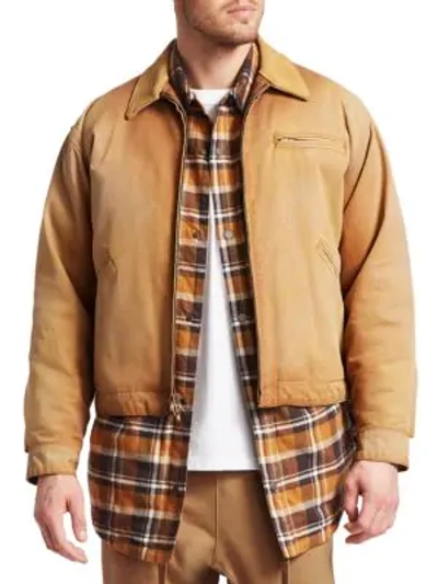 Shop Fear Of God Canvas Work Jacket In Rust