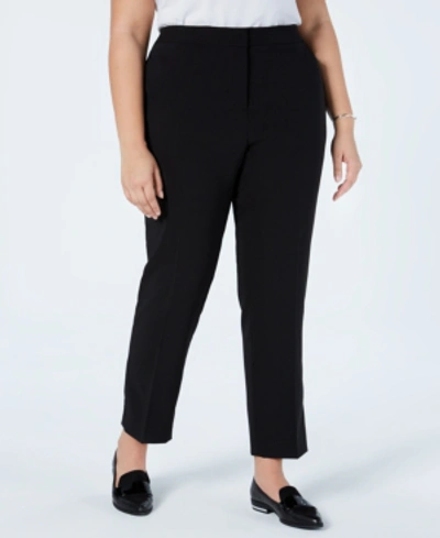 Shop Vince Camuto Plus Size Straight-leg Pants In Rich Black