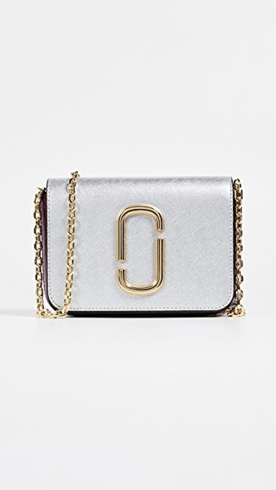 Shop Marc Jacobs M / L Hip Shot Convertible Belt Bag In Silver