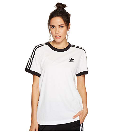 Adidas Originals 3 Stripes Tee, White/black | ModeSens