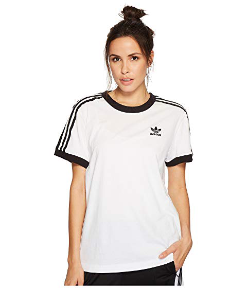 adidas originals 3 stripes tee white