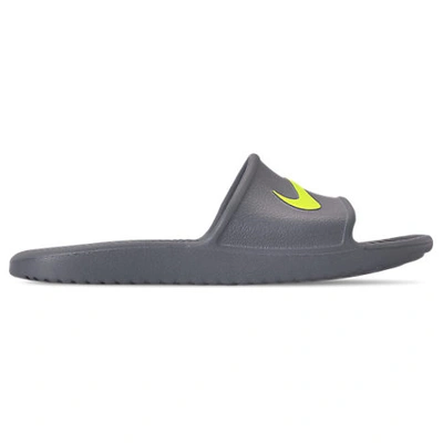 Shop Nike Men's Kawa Slide Sandals In Grey Size 8.0
